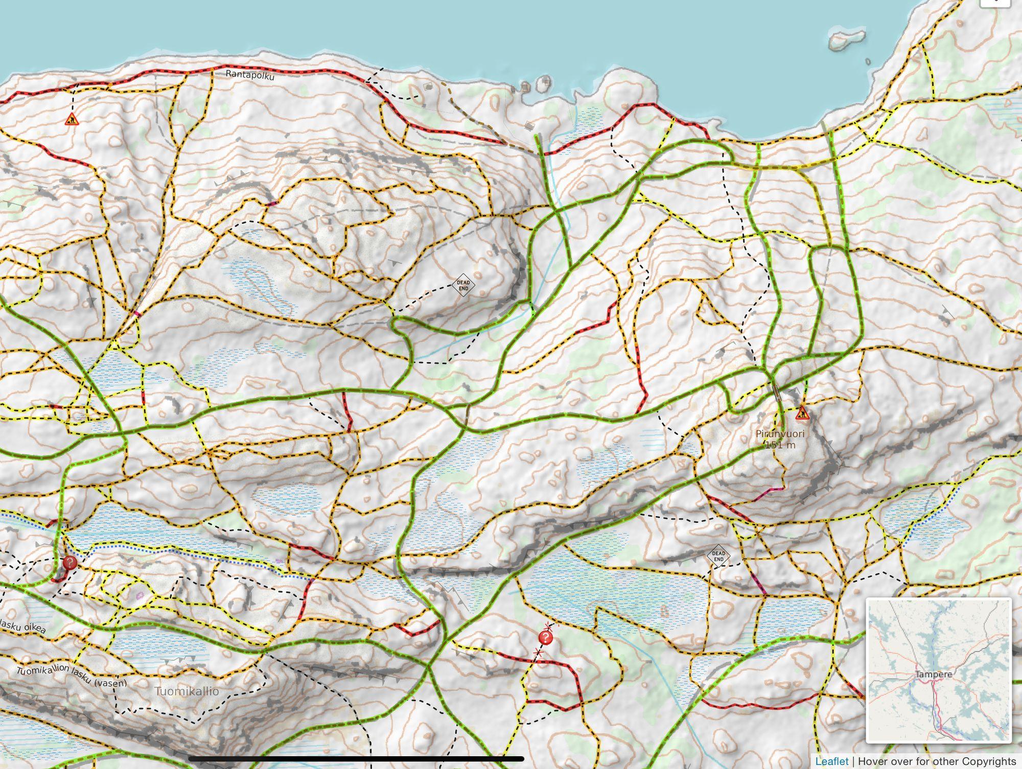 3D MTB Map: Polkujen lisäksi nyt voi myös miettiä mitkä polut haluaa kiivetä ja mitkä laskea