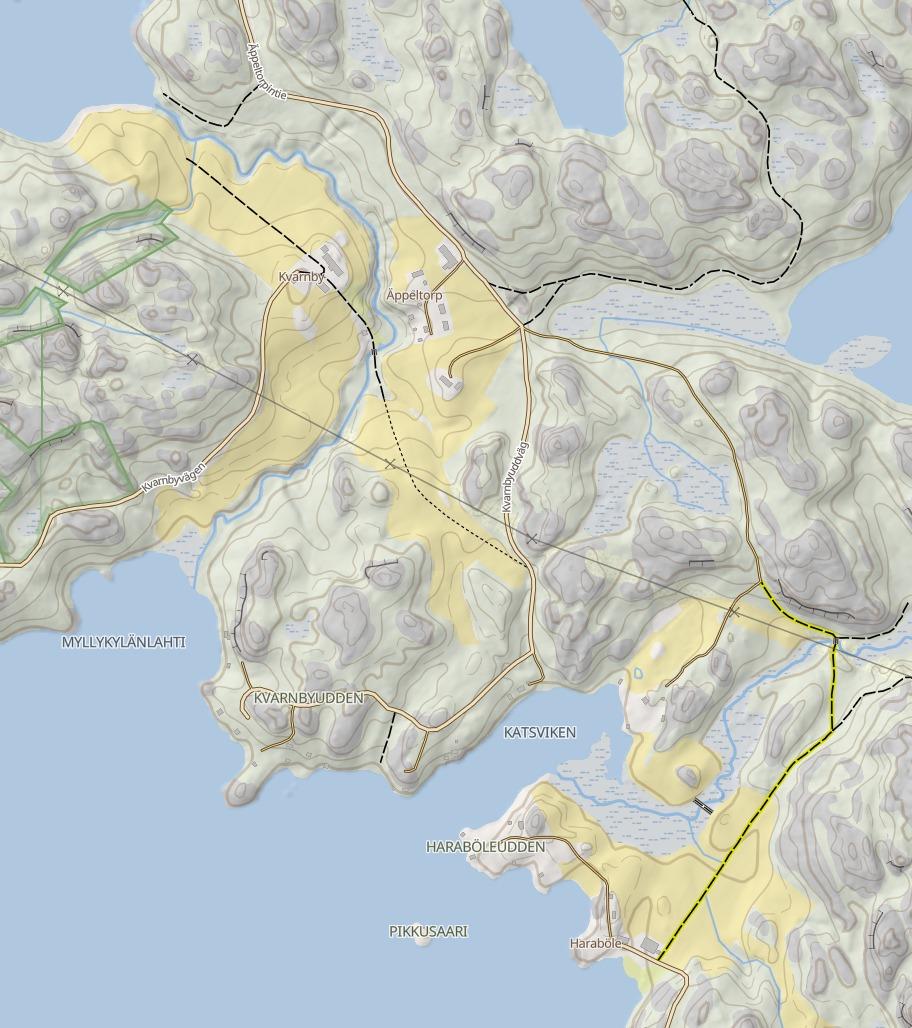 Trailmap gravel-kartta, maastopyöräily eli mtb-tila